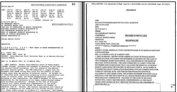 Take a look at the original, unredacted document, and the redacted version released a year later - by the same reviewer.