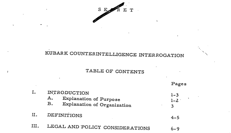 The 1963 KUBARK Manual. 