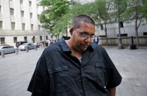 Hector Monsegur at his sentencing in New York. Photo: Seth Wenig/AP