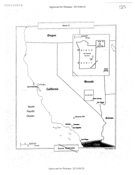 The CIA's declassified map of Groom Lake/Area 51.