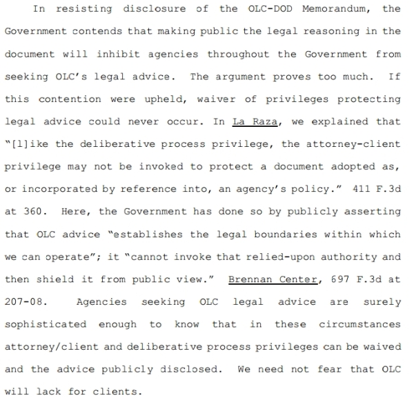 "The argument proves too much...We need not fear that OLC will lack for clients."