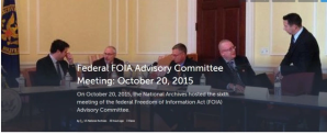 FOIA Advisory Committee members gather for the October 20 meeting.